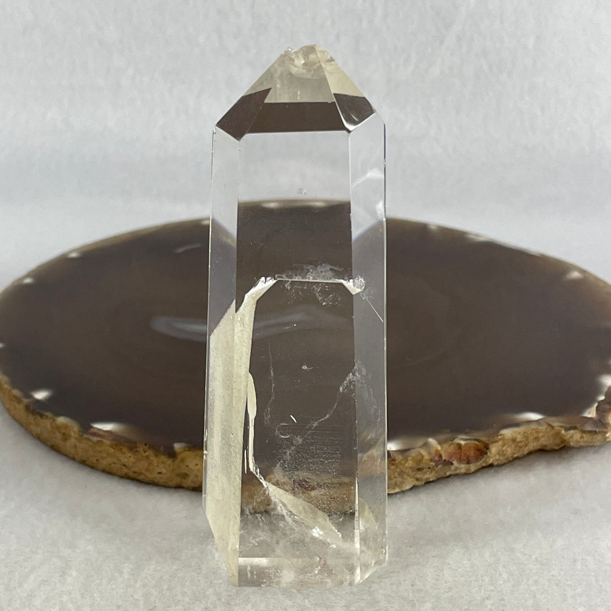 Good Grade Natural Clear Quartz Tower Display | (107.07g | 98.7 x 35.1 x 19.2mm | Healing Catalyst, "King of Crystals" Energy Focus & Space Purifier Tower, Feng Shui Energy Generator Catalyst)