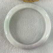 Type A Faint Lavender Green Jadeite Bangle 66.17g Internal Diameter 58.4mm 13.4 by 8.5mm (External Lines) - Huangs Jadeite and Jewelry Pte Ltd