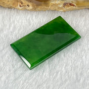 Rare Good Grade Type A Old Mine Spicy Green Jadeite Rectangle Wu Shi Pai Stone Setting 1.45g 22.5 by  12.7 by 1.7mm - Huangs Jadeite and Jewelry Pte Ltd