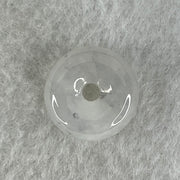 Type A Semi Icy Faint Lavender To White With Wuji Grey Spots Jadeite Ping An Kou Donut Pendant 2.90g 14.4 by 6.9mm - Huangs Jadeite and Jewelry Pte Ltd