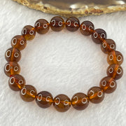 Natural Purple Amber Beads Bracelet 天然巨峰紫葡萄琥珀手链 11.99g 16cm 10.2mm 19 Beads - Huangs Jadeite and Jewelry Pte Ltd