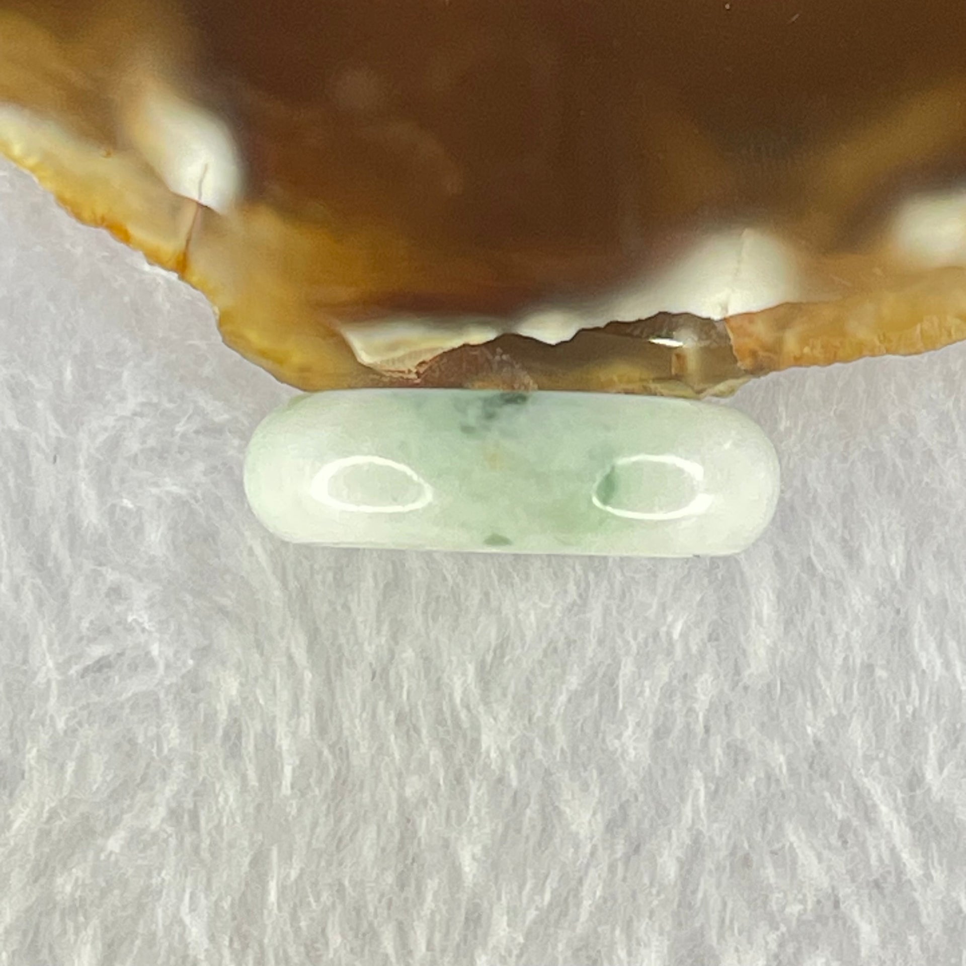 Type A Light Green with Moss Green Piao Hua Jadeite Ring 4.39g 7.0 by 3.9mm US7 HK15.2 - Huangs Jadeite and Jewelry Pte Ltd