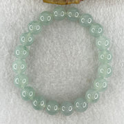 Type A Natural Sky Blue Jadeite Beads Bracelet 30.49g 15.5cm 9.6mm 20 Beads - Huangs Jadeite and Jewelry Pte Ltd
