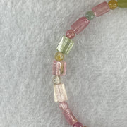 Natural Tourmaline Crystal Barrel Bracelet 6.34g 15.5cm 5.2 by 8.5mm 18Beads - Huangs Jadeite and Jewelry Pte Ltd