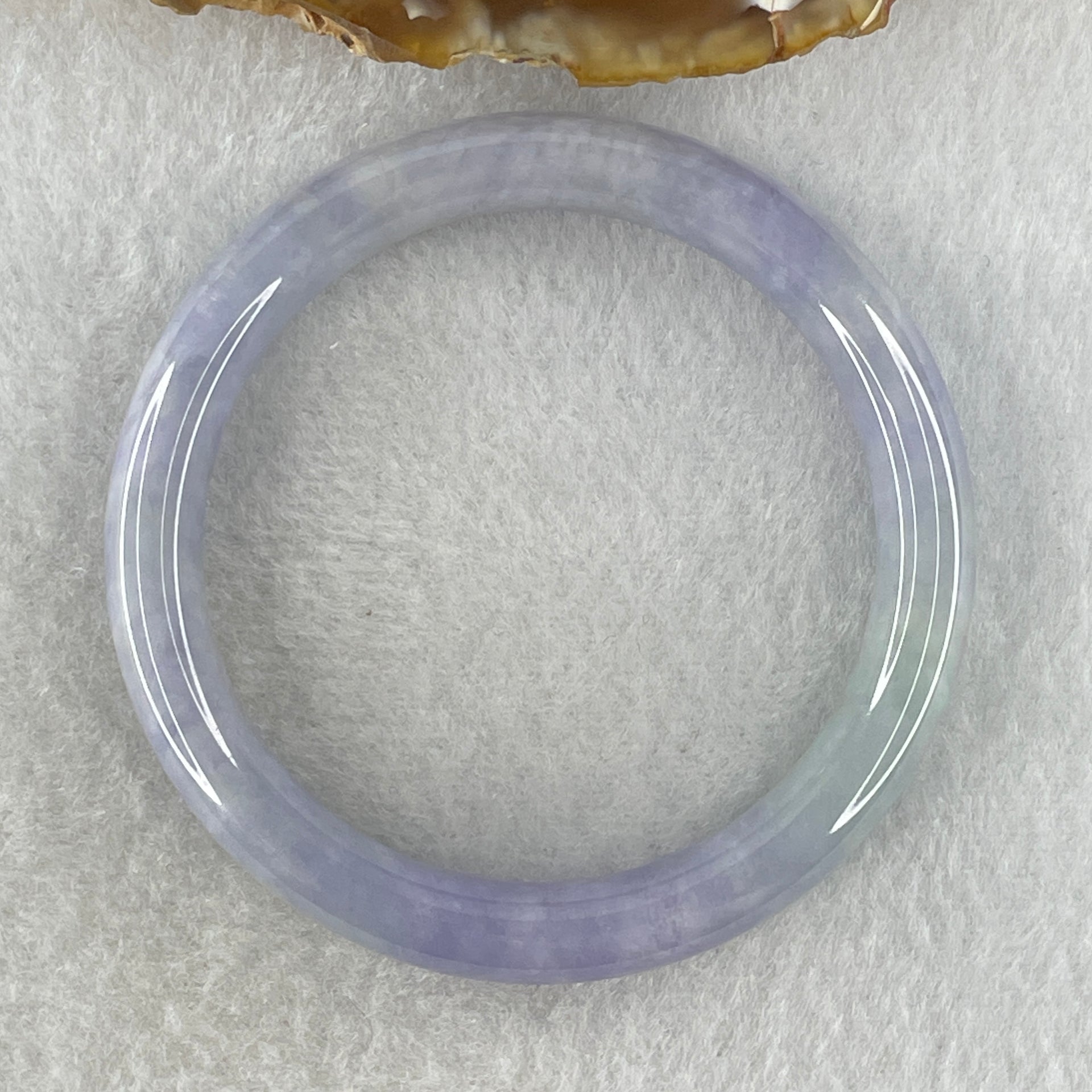 Type A Natural Deep Intense Lavender Jadeite Bangle 35.63g Inner Diameter 50.7mm 9.8 by 7.5mm (Slight Internal Lines) - Huangs Jadeite and Jewelry Pte Ltd