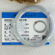 Type A Deep Lavender Light Blueish Green with Blueish Green Spots Jadeite Bangle 55.98g Internal Diameter 59.9mm 11.2 by 9.0mm (Close to Perfect) - Huangs Jadeite and Jewelry Pte Ltd