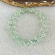 Special Grade Natural Green Phantom Quartz Bracelet 20.87g 14.5cm 9.4mm 19 Beads - Huangs Jadeite and Jewelry Pte Ltd