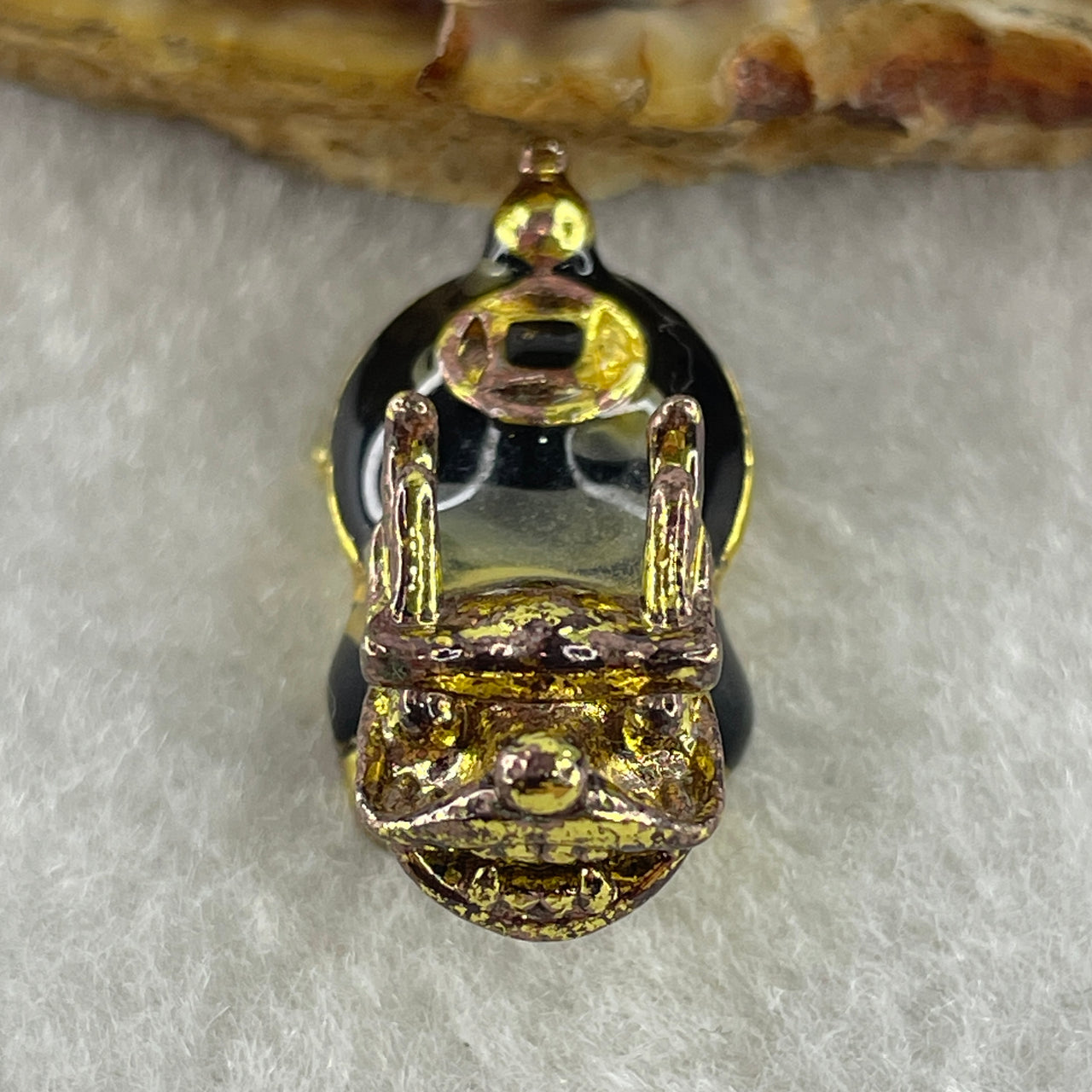 Gold Plated Long Gui Dragon Tortoise Charm 9.53g 25.8 by 13.3 by 13.9mm - Huangs Jadeite and Jewelry Pte Ltd