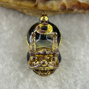 Gold Plated Long Gui Dragon Tortoise Charm 9.53g 25.8 by 13.3 by 13.9mm - Huangs Jadeite and Jewelry Pte Ltd
