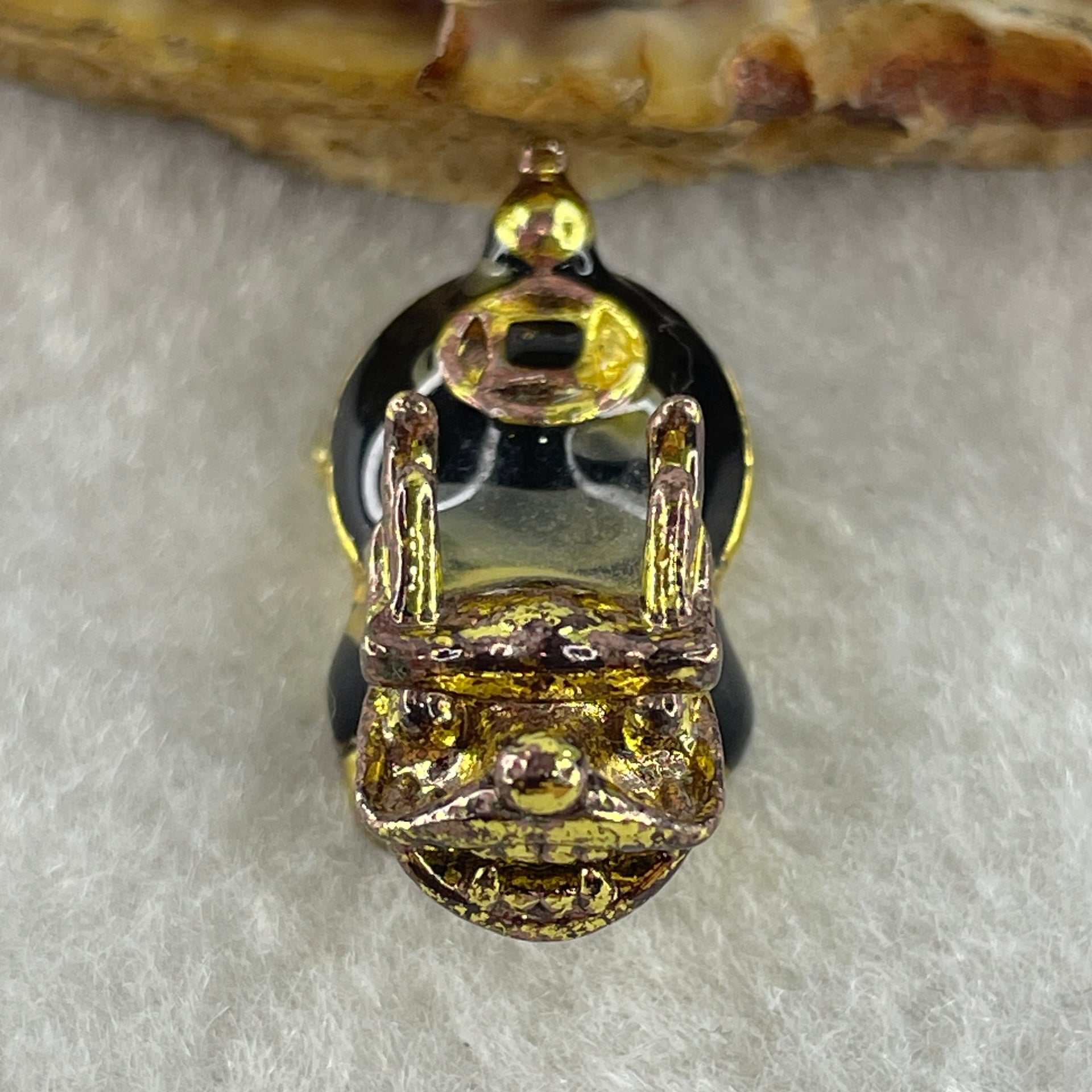 Gold Plated Long Gui Dragon Tortoise Charm 9.53g 25.8 by 13.3 by 13.9mm - Huangs Jadeite and Jewelry Pte Ltd