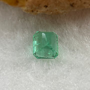 Natural Colombia Vivid Green Emerald (Beryl) Cut-Cornered Rectangular Step cut 0.41ct 4.5 by 4.1 by 3.0mm - Huangs Jadeite and Jewelry Pte Ltd