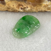 Type A Old Mine Spicy Green Jadeite Ruyi Charm Stone For Setting 1.01g 16.5 by 11.6 by 2.4mm - Huangs Jadeite and Jewelry Pte Ltd
