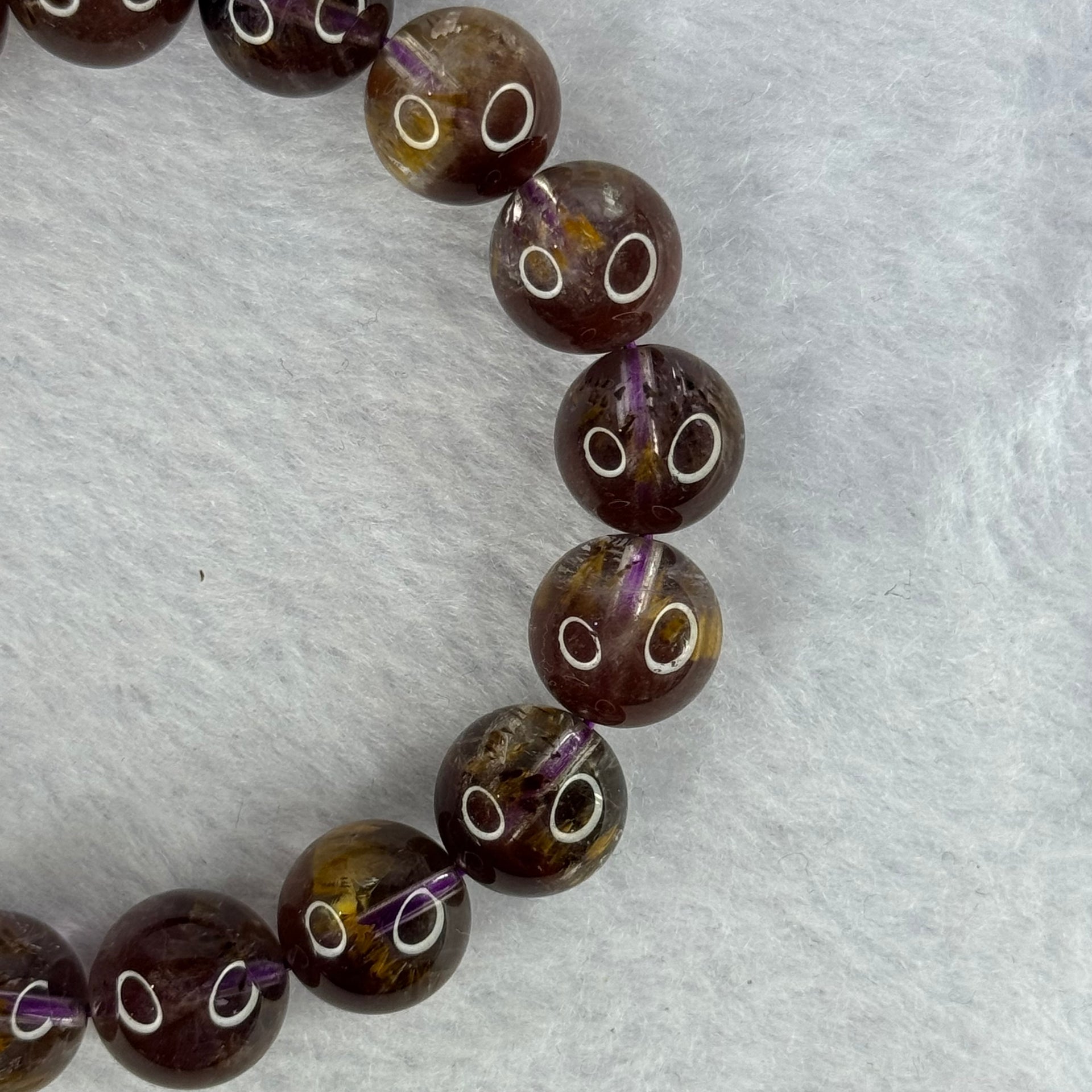 Very Good Grade Natural Auralite 23 Bracelet 天然激光23手链 42.67g 18cm 12.7mm 17 Beads - Huangs Jadeite and Jewelry Pte Ltd