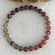 Red Unknown Stone Beads Bracelet 11.16g 15.5cm 6.6mm 27Beads - Huangs Jadeite and Jewelry Pte Ltd