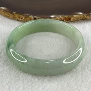 Certified Type A Natural Jelly Light Green with Green Jadeite Bangle 56.69g Inner Diameter 59.0cm 14.7 by 7.3mm (Close to Perfect) - Huangs Jadeite and Jewelry Pte Ltd