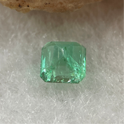 Natural Colombia Vivid Green Emerald (Beryl) Cut-Cornered Square Step cut 0.40ct 4.2 by 4.0 by 3.4mm - Huangs Jadeite and Jewelry Pte Ltd