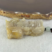 Type A Faint Lavender & Green Jade Jadeite Tu Di Gong 48.63g 50.5 by 39.7 by 13.9mm - Huangs Jadeite and Jewelry Pte Ltd