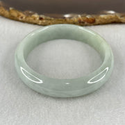 Type A Light Blueish Green Jadeite Oval Bangle 31.31g Internal Diameter 53.7mm 11.3 by 6.0mm (Internal Lines) - Huangs Jadeite and Jewelry Pte Ltd