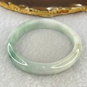 Type A Sky Blue and Faint Lavender with Blueish Green Piao Hua Jadeite Bangle Internal Diameter 53.6mm 39.94g 11.2 by 7.0mm (Internal Line) - Huangs Jadeite and Jewelry Pte Ltd