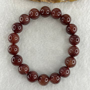 Good Grade Natural Red Rabbit Hair Rutilated Quartz Beads Bracelet 34.60g 16cm 11.2mm 18Beads - Huangs Jadeite and Jewelry Pte Ltd