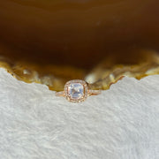 Natural Morganite in 925 Sliver in Rose Gold Color Ring (Adjustable Size) 2.06g 6.0 by 4.5mm - Huangs Jadeite and Jewelry Pte Ltd