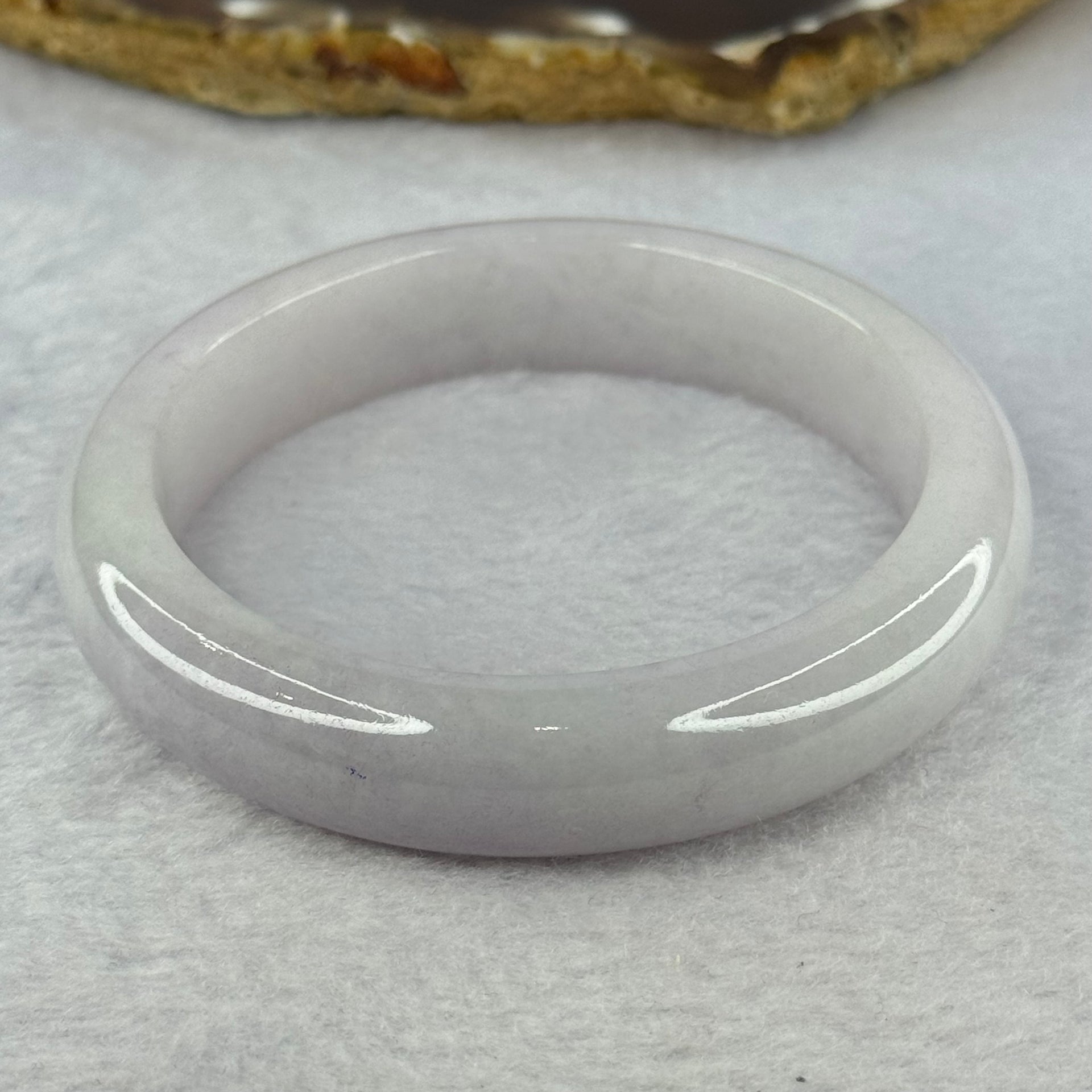 Type A Faint Lavender Jadeite Bangle 60.71g Internal Diameter 55.7mm 13.1 by 9.1mm (Very Slight External Line) - Huangs Jadeite and Jewelry Pte Ltd
