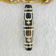 Natural Powerful Tibetan Old Oily Agate 8 Nectar Vessel Dzi Bead Heavenly Master (Tian Zhu) 花蜜容器眼天珠 14.99g 58.0 by 12.9mm - Huangs Jadeite and Jewelry Pte Ltd