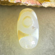 Natural Powerful Tibetan Old Oily Agate 3 Eyes Dzi Bead Heavenly Master (Tian Zhu) 三眼天诛 3.05g 19.9 by 10.4mm - Huangs Jadeite and Jewelry Pte Ltd