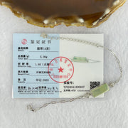 Type A Icy Light Green Jadeite Wu Shi Pai with Crystals in S925 Sliver Bracelet 5.06g 16.6 by 7.4 by 2.5mm - Huangs Jadeite and Jewelry Pte Ltd