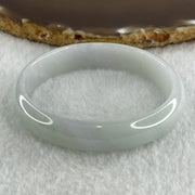 Type A Natural Light Green Light Lavender Jadeite Oval Bangle 30.23g Inner Diameter 52.9mm 12.1 by 5.7mm (Close to Perfect) - Huangs Jadeite and Jewelry Pte Ltd