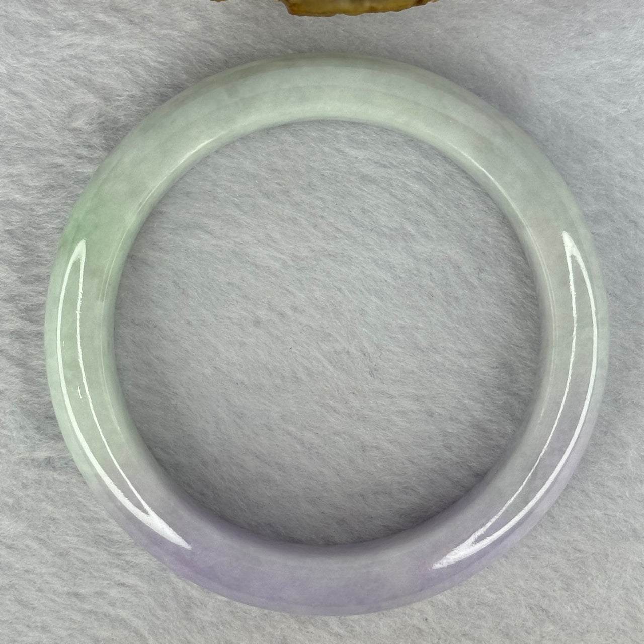Type A Green with Lavender Jadeite Bangle Internal Diameter 54.7mm 59.02g 12.9 by 8.5mm (Very Slight Internal Line) - Huangs Jadeite and Jewelry Pte Ltd