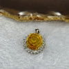 925 Sliver Amber Pendent/Charm 3.12g 11.8 by 8.7 mm - Huangs Jadeite and Jewelry Pte Ltd