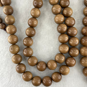 Natural India old tree sandalwood necklace 89.65g 12.1mm 111 beads 130cm - Huangs Jadeite and Jewelry Pte Ltd
