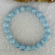 Natural Aquamarine Beads Bracelet 23.56g 16.5cm 9.4mm 21 Beads - Huangs Jadeite and Jewelry Pte Ltd