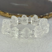 Natural Clear Quartz Dragon Turtle and Beads Bracelet 57.77g 17cm 18.3 by 13.5 by 11.9mm 10 Dragon Turtle - Huangs Jadeite and Jewelry Pte Ltd