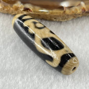 Natural Powerful Tibetan Old Oily Monkey Agate Dzi Bead Heavenly Master (Tian Zhu) 猴天珠 9.44g 39.2 by 12.6mm - Huangs Jadeite and Jewelry Pte Ltd