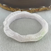 Natural Type A Light Lavender with Green Spot Jadeite Dragon Bangle | (60.34g | 60.4mm | 13.8 x 10.5mm | Sovereign Authority & Supreme Protection Anchor, Feng Shui Prosperity & Executive Bangle) - Huangs Jadeite and Jewelry Pte Ltd