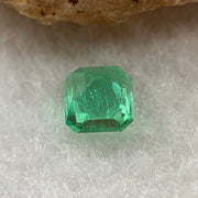 Natural Colombia Vivid Green Emerald (Beryl) Cut-Cornered Square Step cut 0.49ct 4.6 by 4.5 by 3.2mm - Huangs Jadeite and Jewelry Pte Ltd