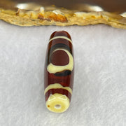 Natural Powerful Tibetan Old Oily Agate Sky Door Serenity 1 Eye Dzi Bead Heavenly Master (Tian Zhu) 一眼天诛 8.83g 37.6 by 12.0mm - Huangs Jadeite and Jewelry Pte Ltd