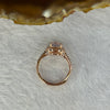 Natural Morganite in 925 Sliver in Rose Gold Color Ring (Adjustable Size) 2.06g 6.0 by 4.5mm - Huangs Jadeite and Jewelry Pte Ltd