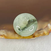 Type A Light Green with Dark Green Patches Jadeite Ping An Kou Charm/Pendant 2.55g 13.1 by 7.3mm - Huangs Jadeite and Jewelry Pte Ltd