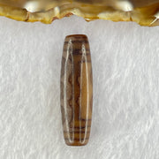 Natural Powerful Tibetan Old Oily Agate 5 Eyes Dzi Bead Heavenly Master (Tian Zhu) 五眼天诛 8.32g 39.3 by 11.6mm - Huangs Jadeite and Jewelry Pte Ltd