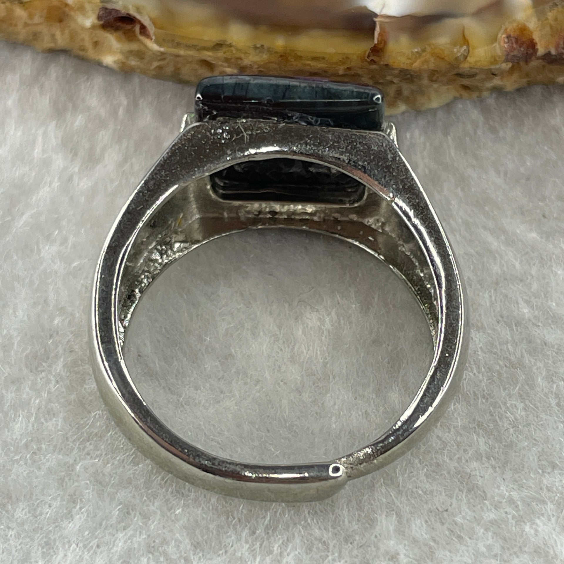 Good Grade Natural Sugilite  Wu Shi Pai in S925 Sliver Ring (Adjustable Size) 6.22g 12.2 by 11.8 by 4.0mm - Huangs Jadeite and Jewelry Pte Ltd