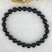 Natural Blood Red Amber Beads Bracelet 6.10g 16cm 7.5mm 25 Beads - Huangs Jadeite and Jewelry Pte Ltd