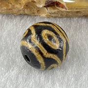 Natural Powerful Tibetan Old Oily Agate 6 Eyes Dzi Bead Heavenly Master (Tian Zhu) 六眼天诛 1.46g 10.3 by 10.4mm - Huangs Jadeite and Jewelry Pte Ltd