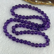 Good Grade Natural Amethyst Necklace 40.44g 52cm 7.3mm 79 Beads - Huangs Jadeite and Jewelry Pte Ltd
