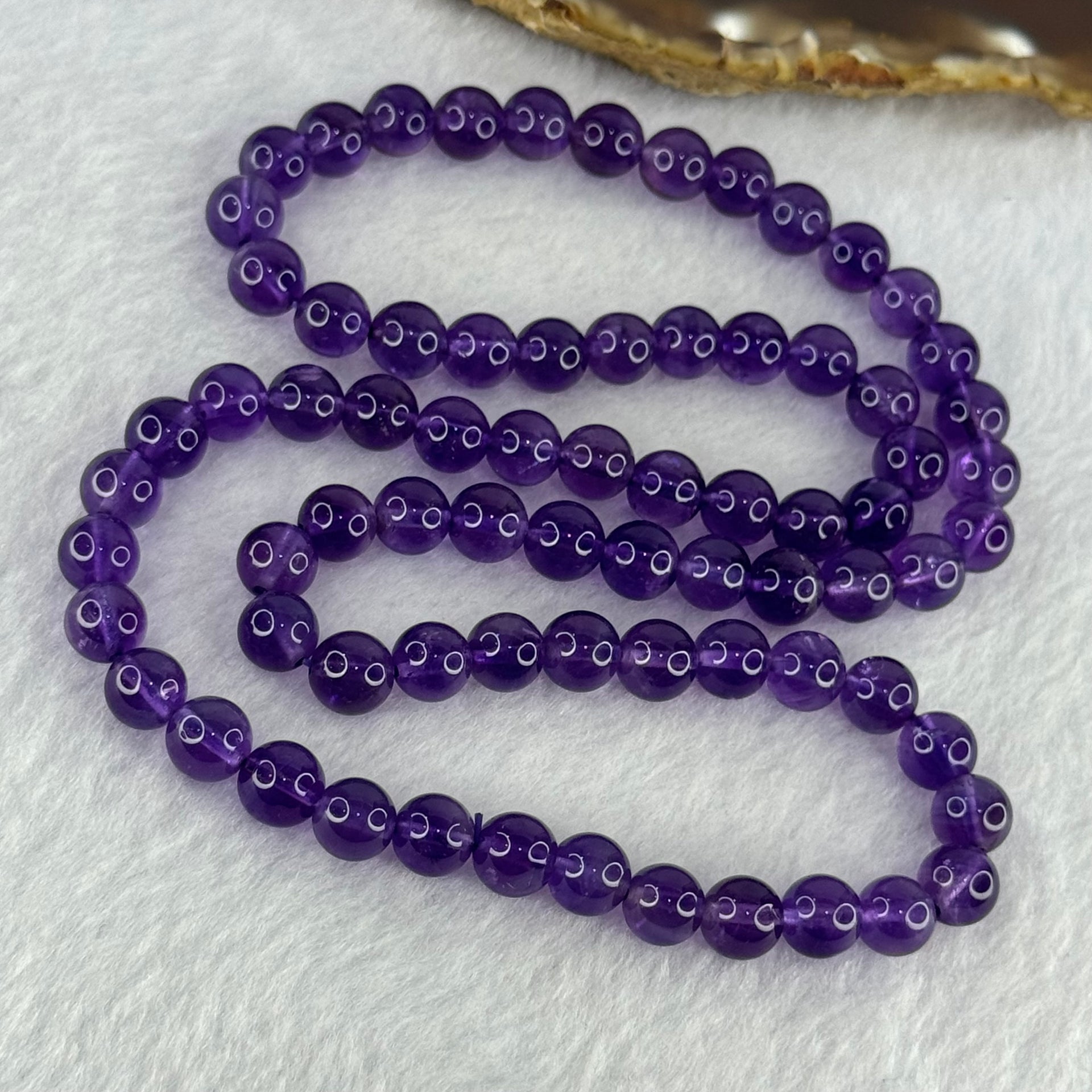 Good Grade Natural Amethyst Necklace 40.44g 52cm 7.3mm 79 Beads - Huangs Jadeite and Jewelry Pte Ltd