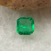 Natural Colombia Vivid Green Emerald (Beryl) Cut-Cornered Square Step cut 0.47ct 4.7 by 4.7 by 2.8mm - Huangs Jadeite and Jewelry Pte Ltd
