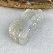 Special Natural Type A Lavender with Yellowish Spot Jadeite Male Pixiu Pendant 22.49g 40.3 by 20.8 by 12.3mm - Huangs Jadeite and Jewelry Pte Ltd