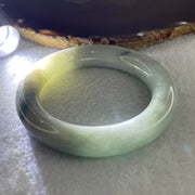 Natural Type A Green with Dark Green Spot Jadeite Bangle 88.51g Internal Diameter 56.4mm 12.8 by 13.3mm (Very Very Slight Internal Lines) - Huangs Jadeite and Jewelry Pte Ltd